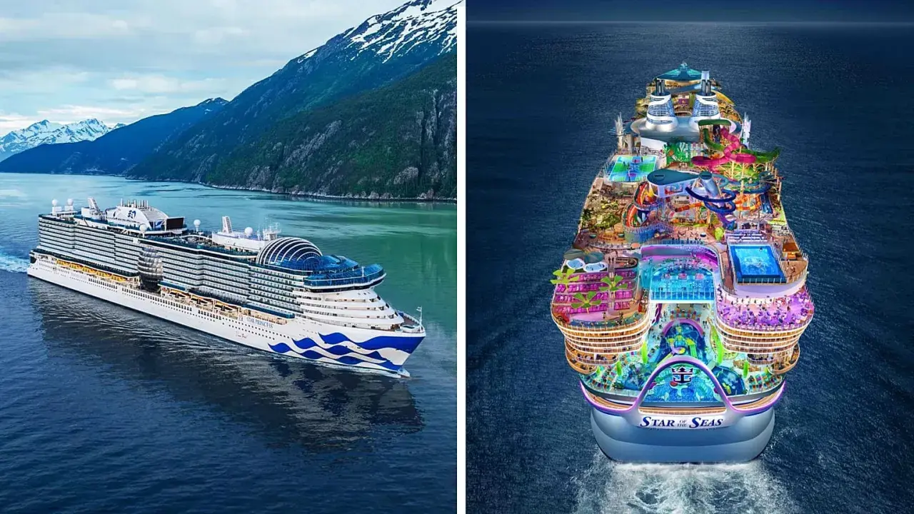 Una crociera con scivoli colorati e piscine, un'avventura acquatica in mare aperto.