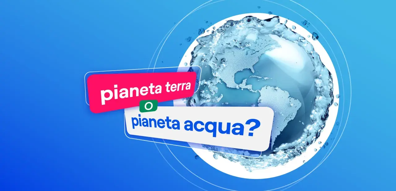 Pianeta Terra o Pianeta Acqua? Il globo terrestre avvolto da spruzzi d'acqua, un'immagine che ci fa riflettere su cos'è l'oceano.