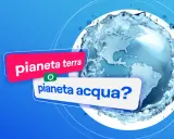 Pianeta Terra o Pianeta Acqua? Il globo terrestre avvolto da spruzzi d'acqua, un'immagine che ci fa riflettere su cos'è l'oceano.