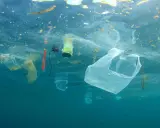 Sacchetti di plastica e rifiuti galleggiano nell'oceano, un triste promemoria che ci sono 5 modi per salvare il mare.